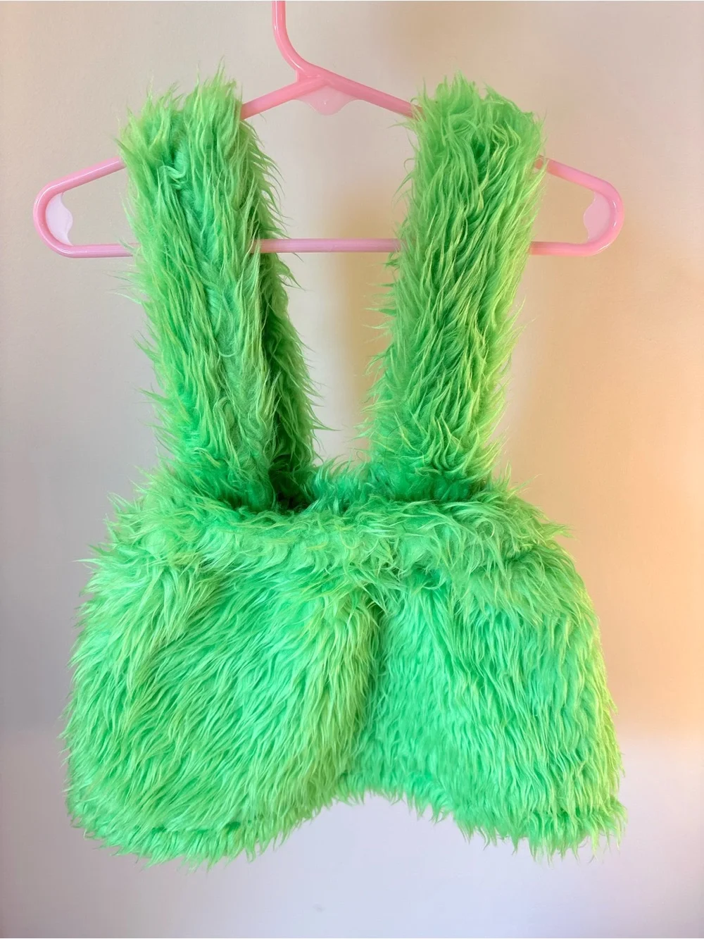 “The Grinch” Green Fuzzy Baby Jumper Dress Size 80 (12-18 months)
